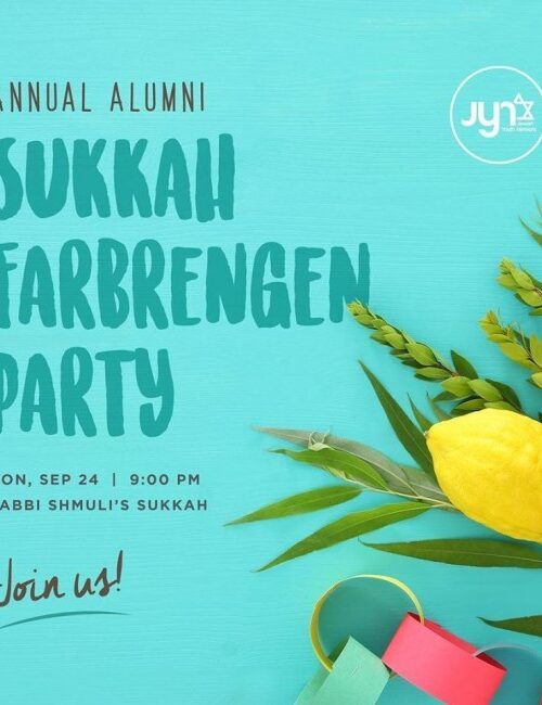 Sukkah Farbrengen Party Social Media Post