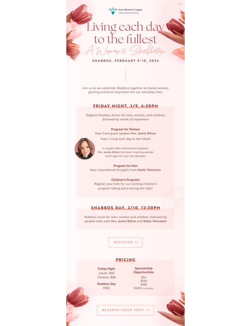 Women's Shabbaton Email