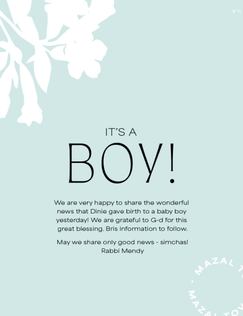It's a Boy Email 1