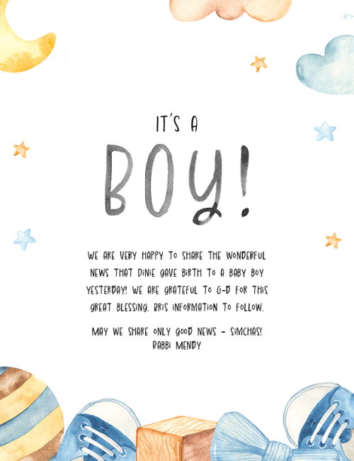 It's a Boy Email 2
