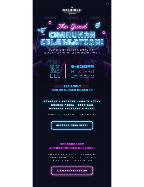 Glow Chanukah Email