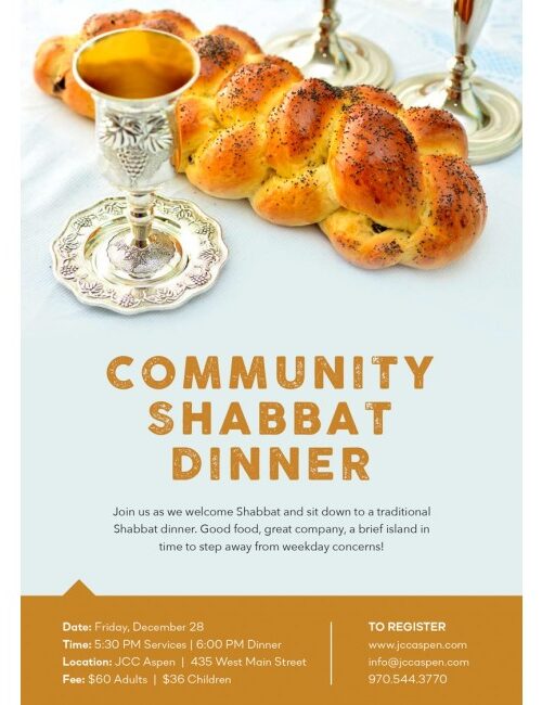 Shabbat Dinners Flyer 2