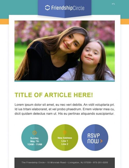 Friendship Circle Email Template 1