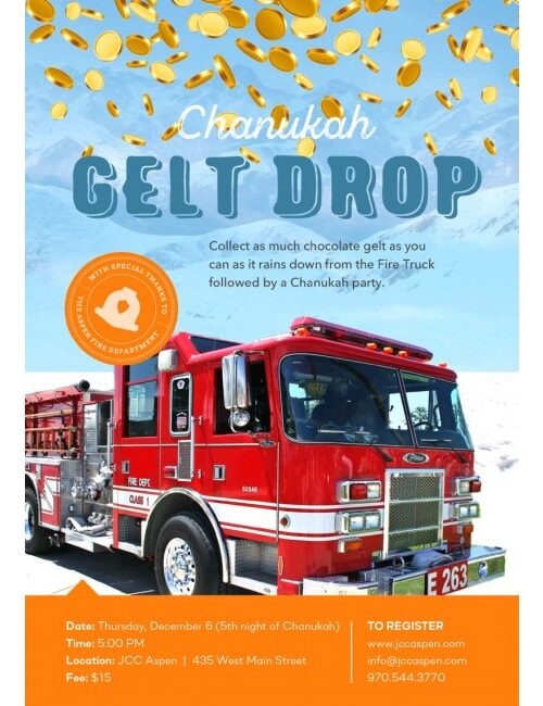 Chanukah Gelt Drop Flyer