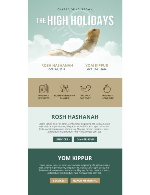 High Holidays Email