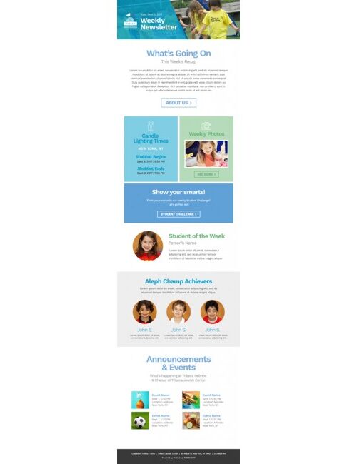 Hebrew School Email Template