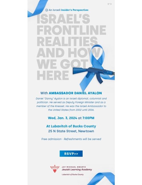 Israel Lecture Email