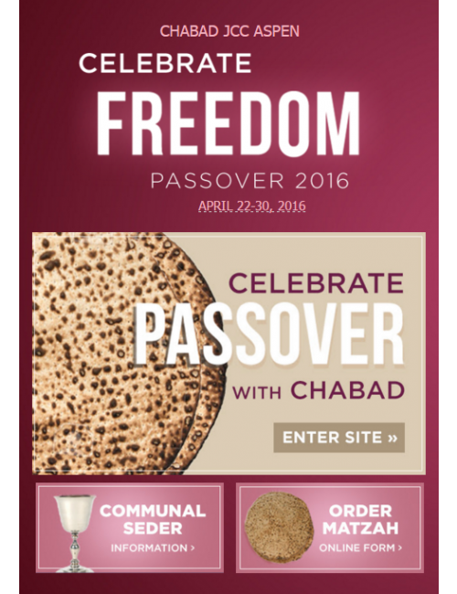 Pesach Minisite Email