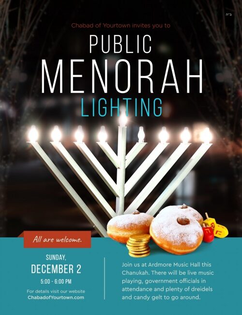 Chanukah Public Menorah Flyer
