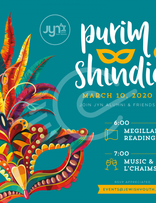 Purim Shindig Social Media Post