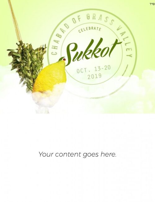 Sukkos Email Template