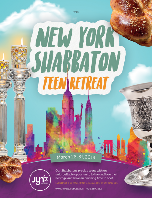 NY Shabbaton Teen Retreat Flyer