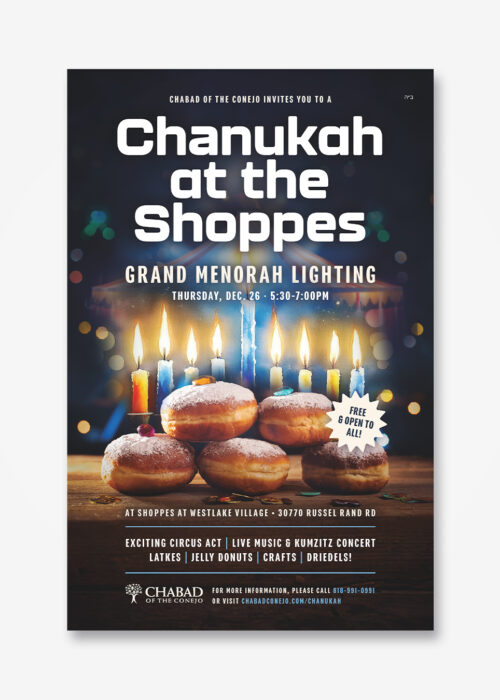 Chanukah Menorah Lighting Poster