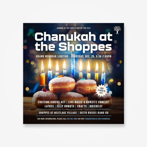Chanukah Menorah Lighting Social Post