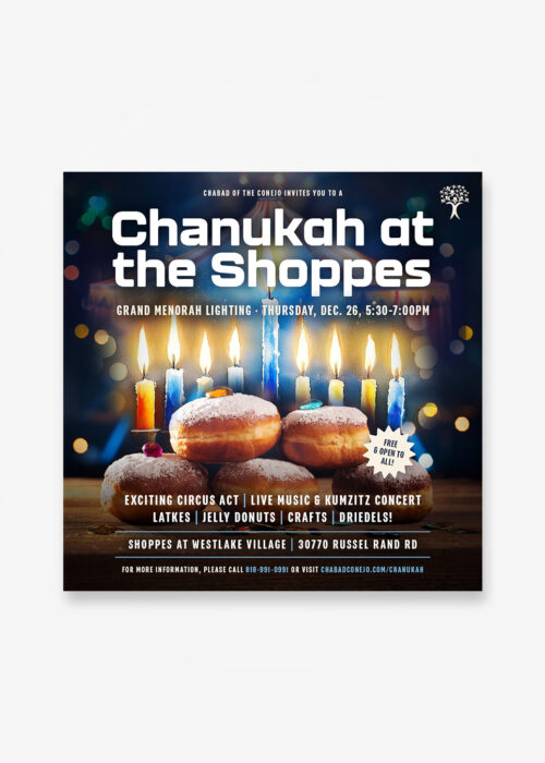 Chanukah Menorah Lighting Social Post