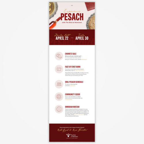 Experience Pesach Email