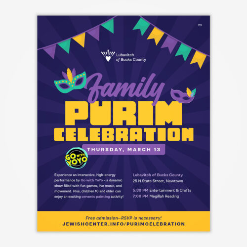 Family Purim Celebration Social Post