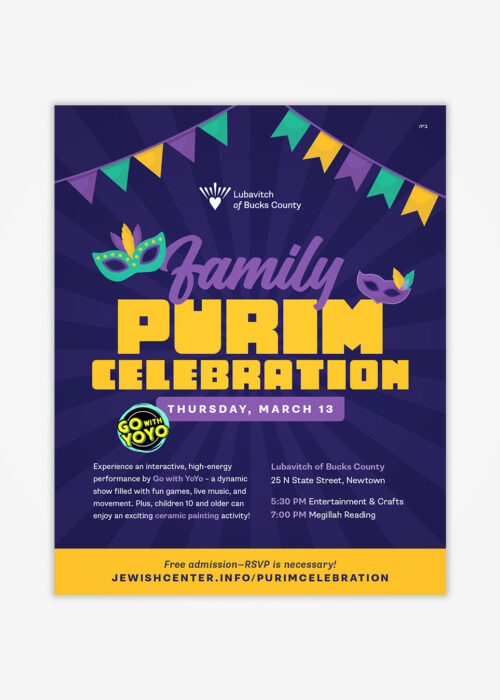 Family Purim Celebration Social Post