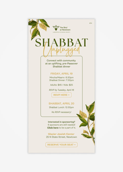 Shabbat Unplugged Email