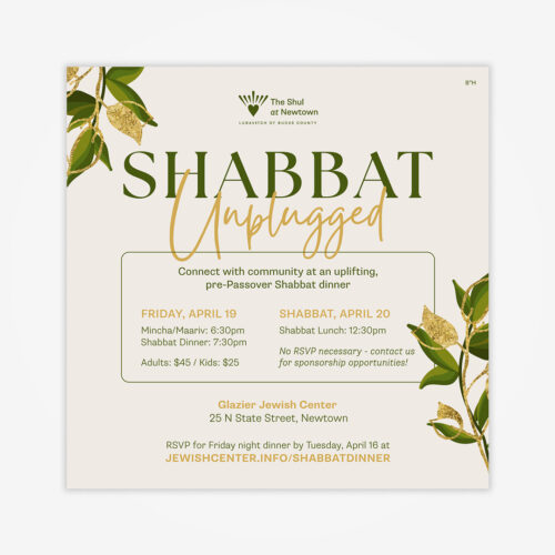 Shabbat Unplugged Social Post