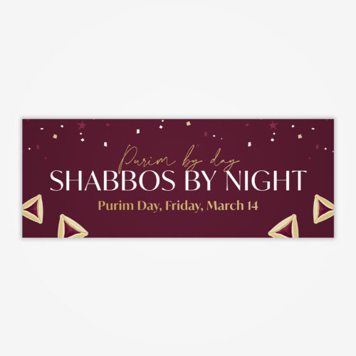 Purim Shabbos Banner