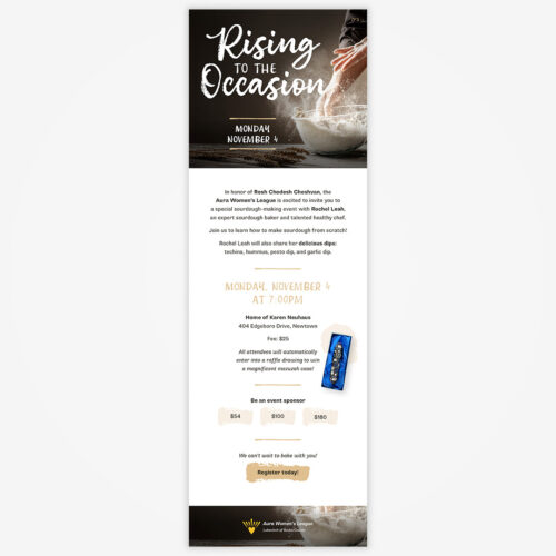 Sourdough Event Email